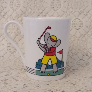 Vintage Golfing Elephant Coffee Mug Studio Nova Chip and Putt Bone China